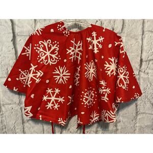 NEW Red Snowflake Tree Skirt 16”